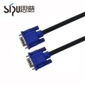 SIPU mejor perfermance HD 1 metro de computadora vga 15 pines macho a macho de cable 3 + 6 vga cable